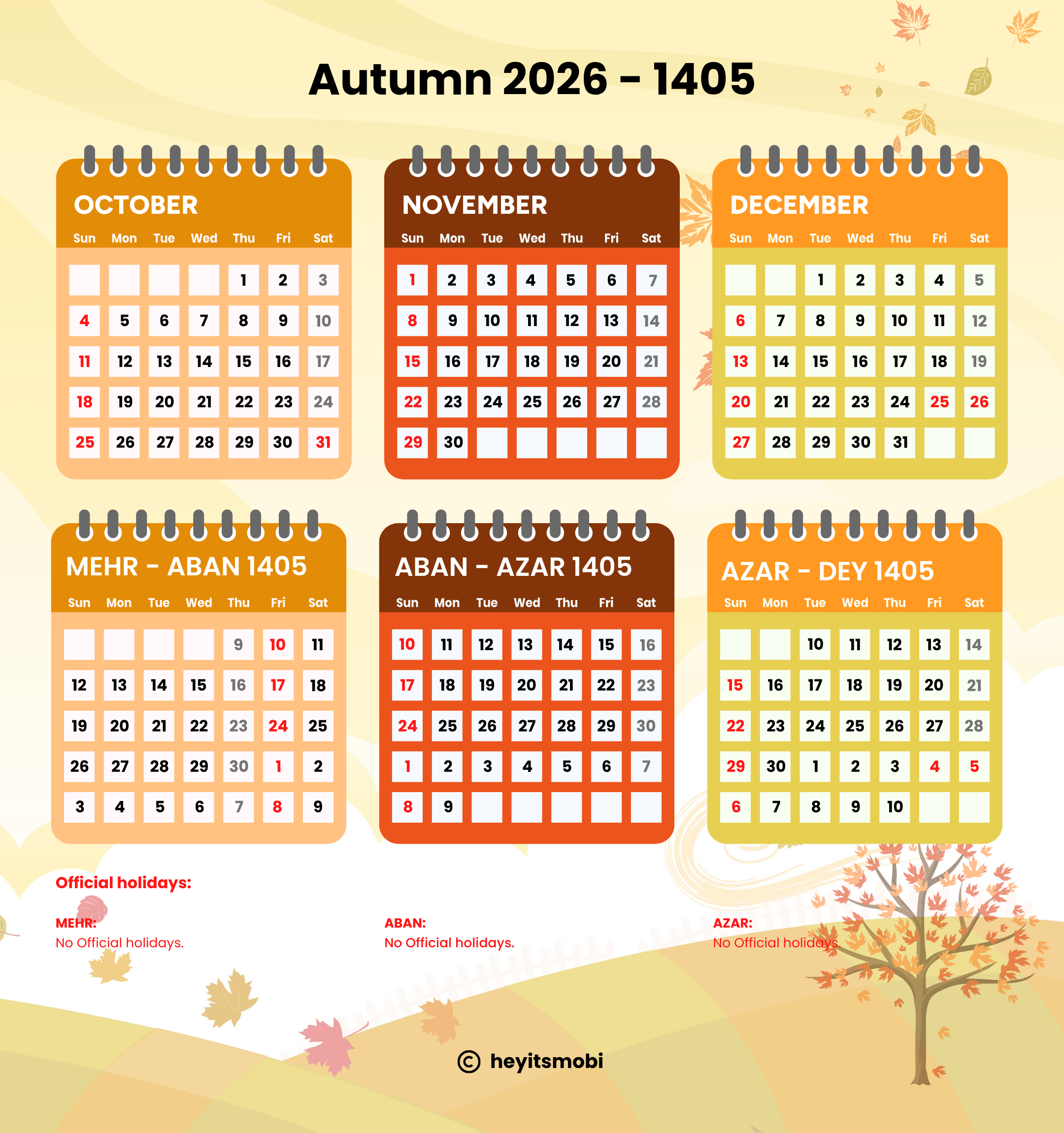 2026 converted to Iranian calendar - autumn 1404